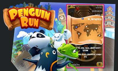 Gameplay of the Penguin Run for Android phone or tablet.
