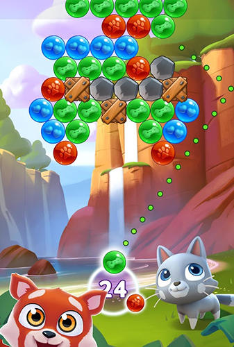 Pet paradise: Bubble shooter - Android game screenshots.