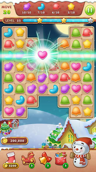 Gameplay of the Pinch candy: Christmas for Android phone or tablet.