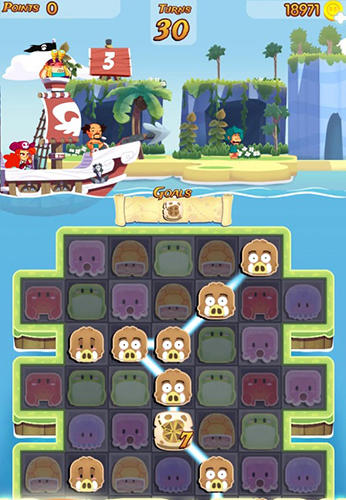Pirate match adventure - Android game screenshots.