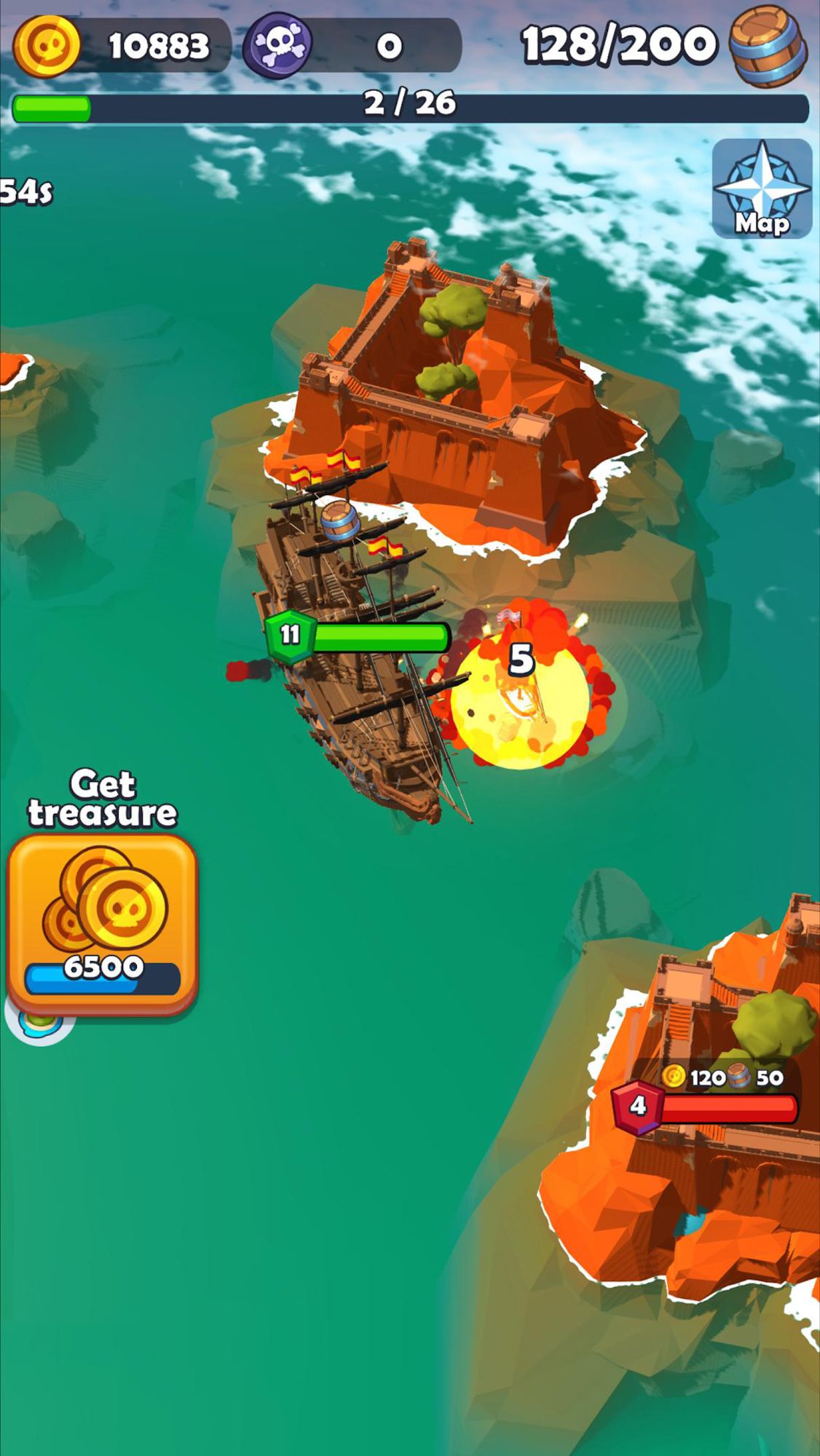 Pirate Raid - Caribbean Battle - Android game screenshots.