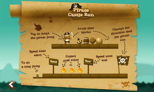 Gameplay of the Pirate castle run for Android phone or tablet.