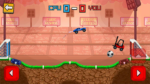 Pixel cars: Soccer - Android game screenshots.
