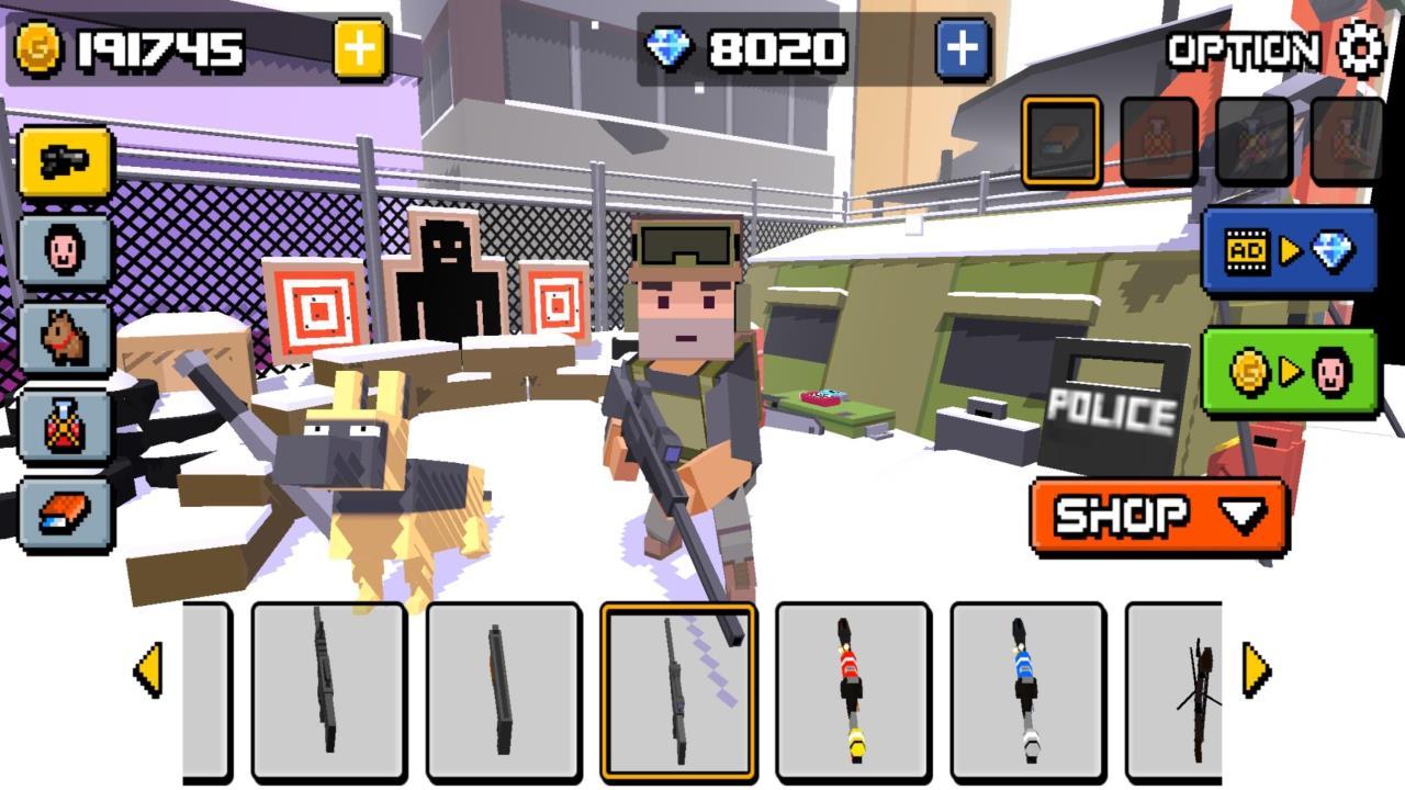Pixel Zombie Frontier - Android game screenshots.