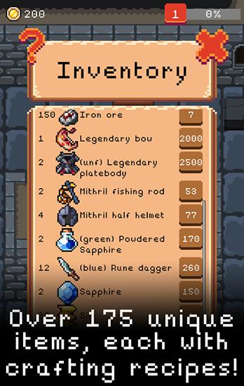 Gameplay of the Pixel blacksmith for Android phone or tablet.