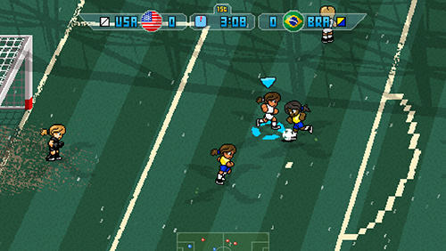 Gameplay of the Pixel cup soccer 16 for Android phone or tablet.