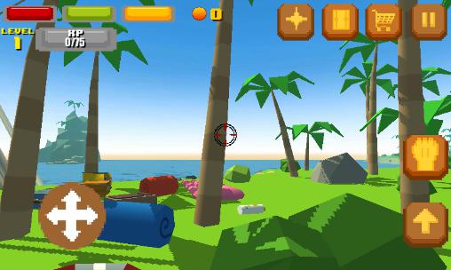Gameplay of the Pixel island survival 3D for Android phone or tablet.