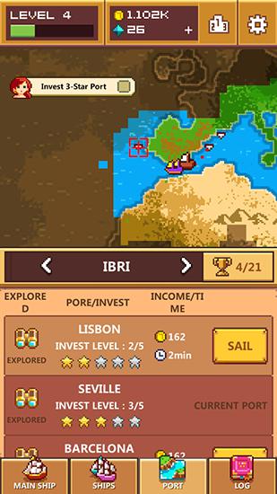 Gameplay of the Pixel voyage for Android phone or tablet.