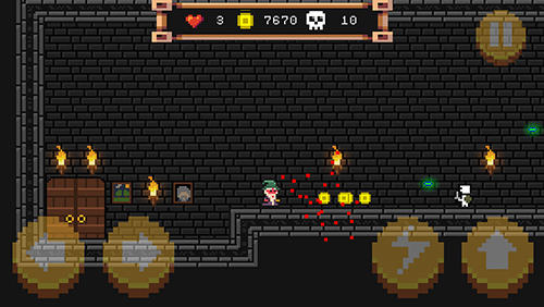 Gameplay of the Pixel wizard: 2D platform RPG for Android phone or tablet.