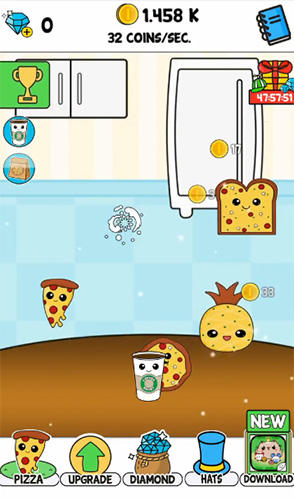 Pizza evolution: Flip clicker - Android game screenshots.