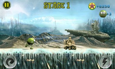 Gameplay of the Planet Attack Runner for Android phone or tablet.
