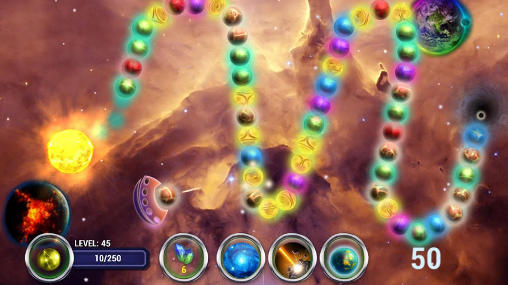 Gameplay of the Planet Zum: Balls line for Android phone or tablet.
