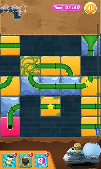 Gameplay of the Plumber mole for Android phone or tablet.