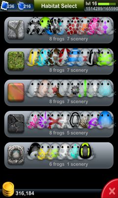 Gameplay of the Pocket Frogs for Android phone or tablet.