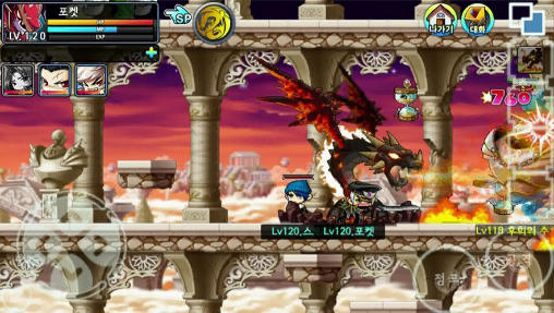 Gameplay of the Pocket maplestory for Android phone or tablet.