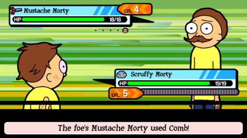 Gameplay of the Pocket Mortys for Android phone or tablet.