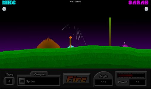 Gameplay of the Pocket tanks for Android phone or tablet.
