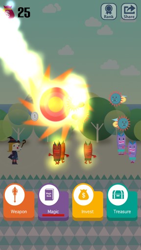 Gameplay of the Pocket wizard : Magic fantasy! for Android phone or tablet.