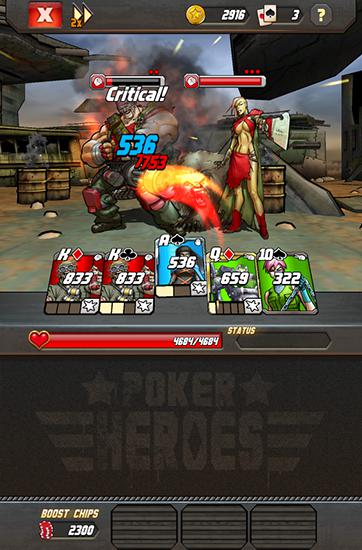 Gameplay of the Poker heroes for Android phone or tablet.