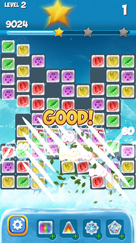 Gameplay of the Polar fox: Frozen match 3 for Android phone or tablet.