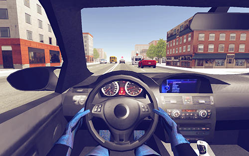 Gameplay of the Police car racer 3D for Android phone or tablet.