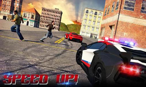 Gameplay of the Police chase: Adventure sim 3D for Android phone or tablet.