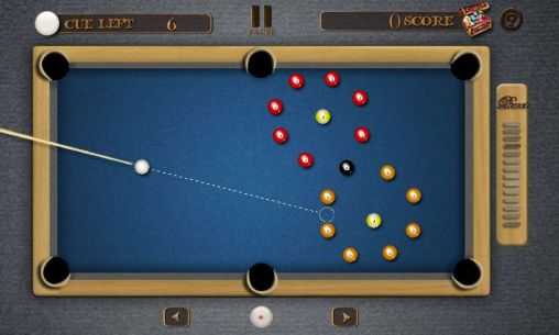 Gameplay of the Pool billiards pro for Android phone or tablet.