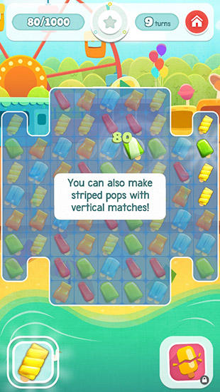 Gameplay of the Pop swap: Summer for Android phone or tablet.