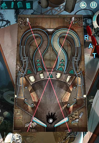 Gameplay of the Portal: Pinball for Android phone or tablet.