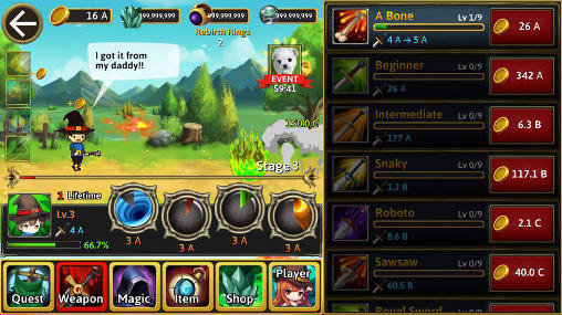 Gameplay of the Prince and the Seven for Android phone or tablet.