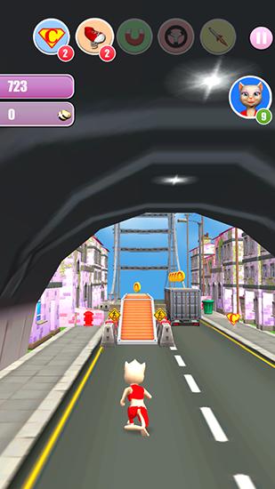 Gameplay of the Princess cat Lea run for Android phone or tablet.