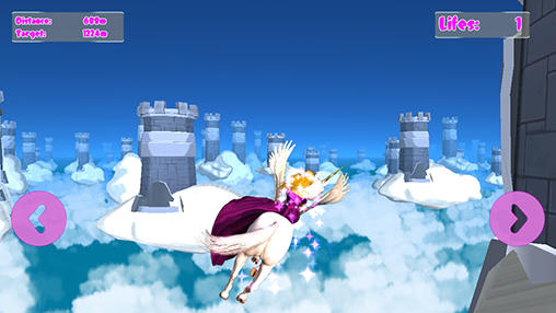 Gameplay of the Princess unicorn: Sky world run for Android phone or tablet.