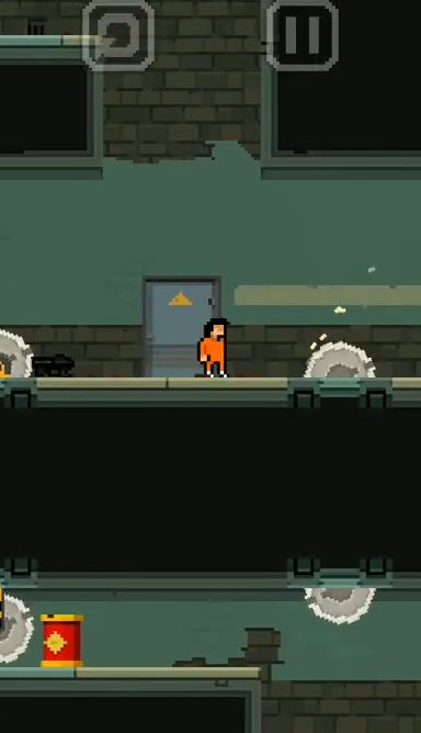 Prison Run and MiniGun - Android game screenshots.