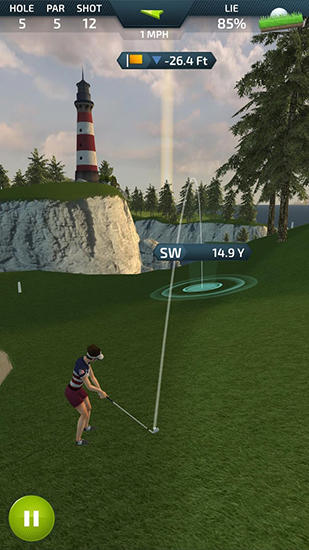 Gameplay of the Pro feel golf for Android phone or tablet.