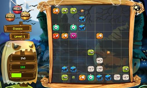 Gameplay of the Pumpkin lines deluxe for Android phone or tablet.