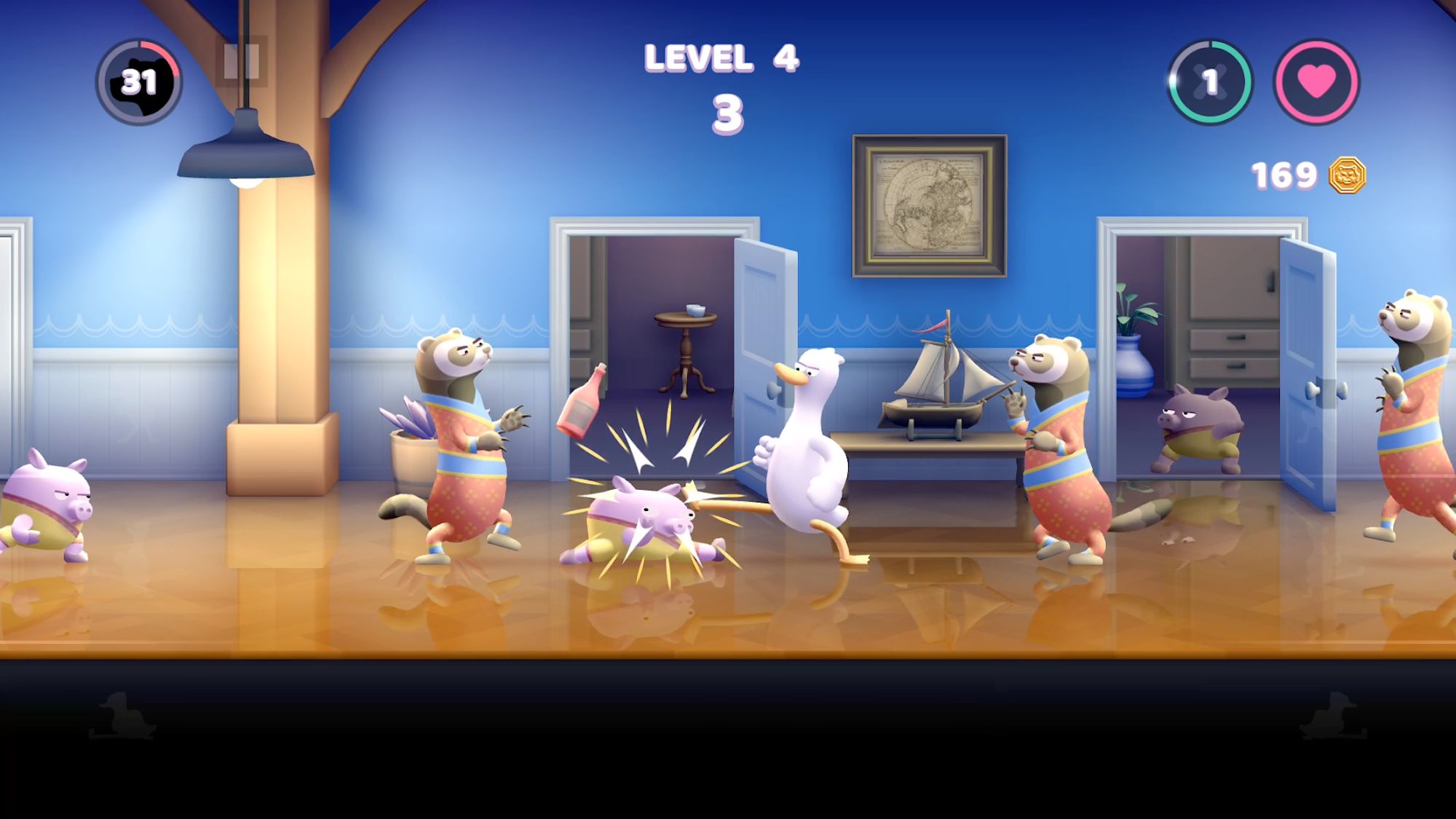 Punch Kick Duck - Android game screenshots.