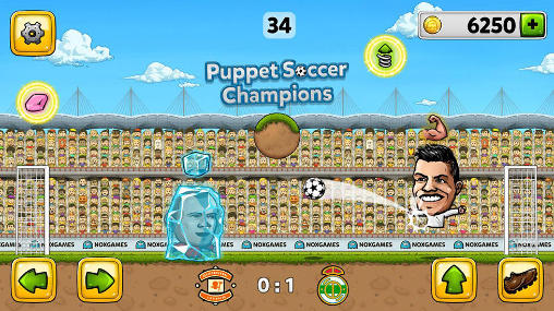 Gameplay of the Puppet soccer champions for Android phone or tablet.