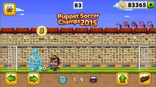 Gameplay of the Puppet soccer champions 2015 for Android phone or tablet.