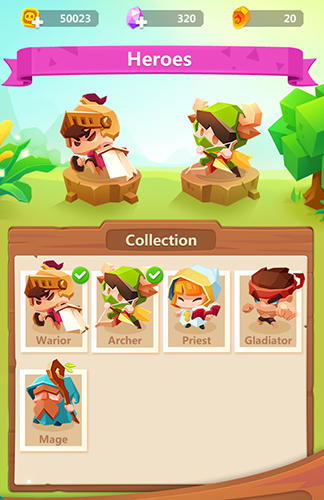Push heroes - Android game screenshots.