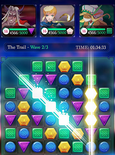 Puzzle fantasy battles: Match 3 adventure games - Android game screenshots.