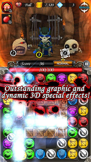 Gameplay of the Puzzle breaker: Fantasy saga for Android phone or tablet.