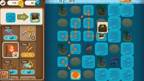 Gameplay of the Puzzle craft 2: Pirates` cove for Android phone or tablet.