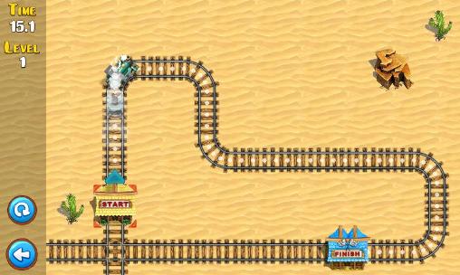 Gameplay of the Puzzle rail rush for Android phone or tablet.