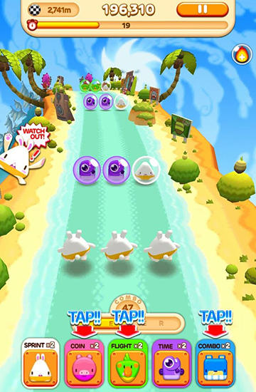 Gameplay of the Puzzle run: Silly champions for Android phone or tablet.