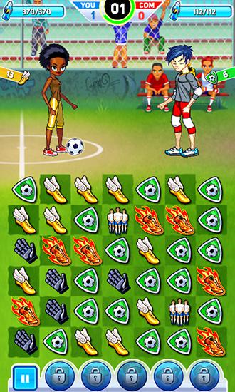 Gameplay of the Puzzle soccer for Android phone or tablet.