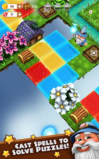Gameplay of the Puzzle wiz: A color match adventure for Android phone or tablet.