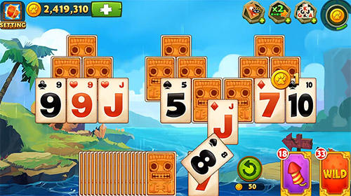 Pyramid solitaire: Adventure. Card games - Android game screenshots.