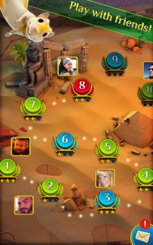 Gameplay of the Pyramid: Solitaire saga for Android phone or tablet.