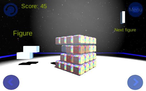Gameplay of the Quadris 3D for Android phone or tablet.