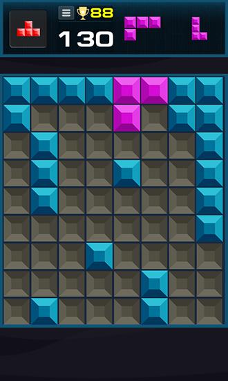 Gameplay of the Quadris puzzle for Android phone or tablet.